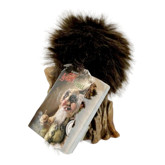 Charming "Lazy Troll Leaning on Stump" #265 Original 5" Norwegian Troll w/ Book - Picture 3 of 6